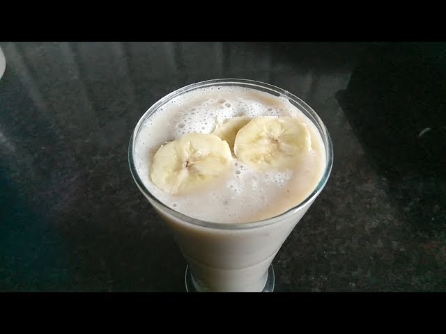 Banana Milkshake Recipe in Telugu || How to Make a Banana Milkshake By Moms Tasty Recipes
