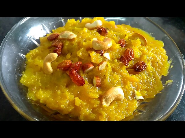 Sweet Pumpkin Halwa Recipe In Telugu || Gummadikaya Halwa Recipe