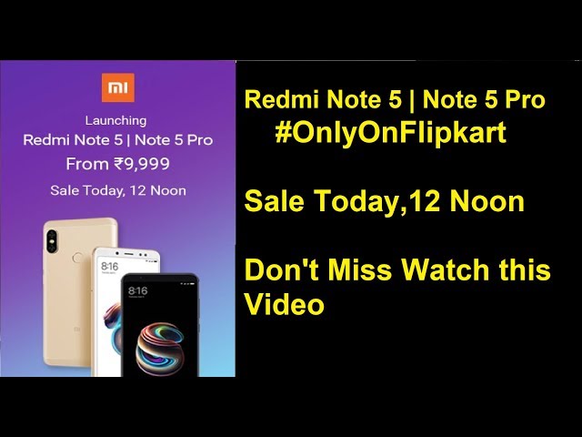 Redmi Note 5 and Redmi Note 5 Pro second sale to take place tomorrow