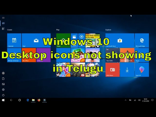 Windows 10 desktop icons not showing in Tech News Telugu