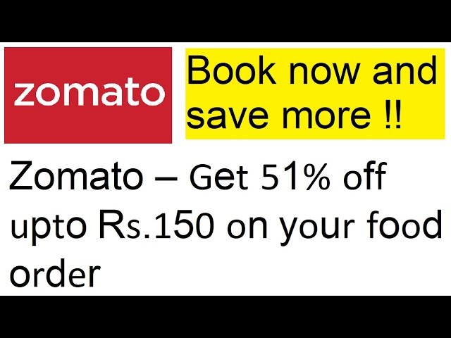 Zomato Coupon – Get 51% off upto Rs.150 on your food order || How To Use Zomato App