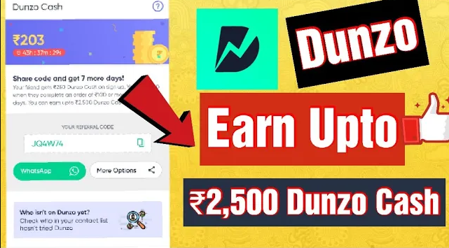 Dunzo Referral Code - DUNZOC923UC | Get ₹100 Dunzo Cash on signing up | Refer and Earn App