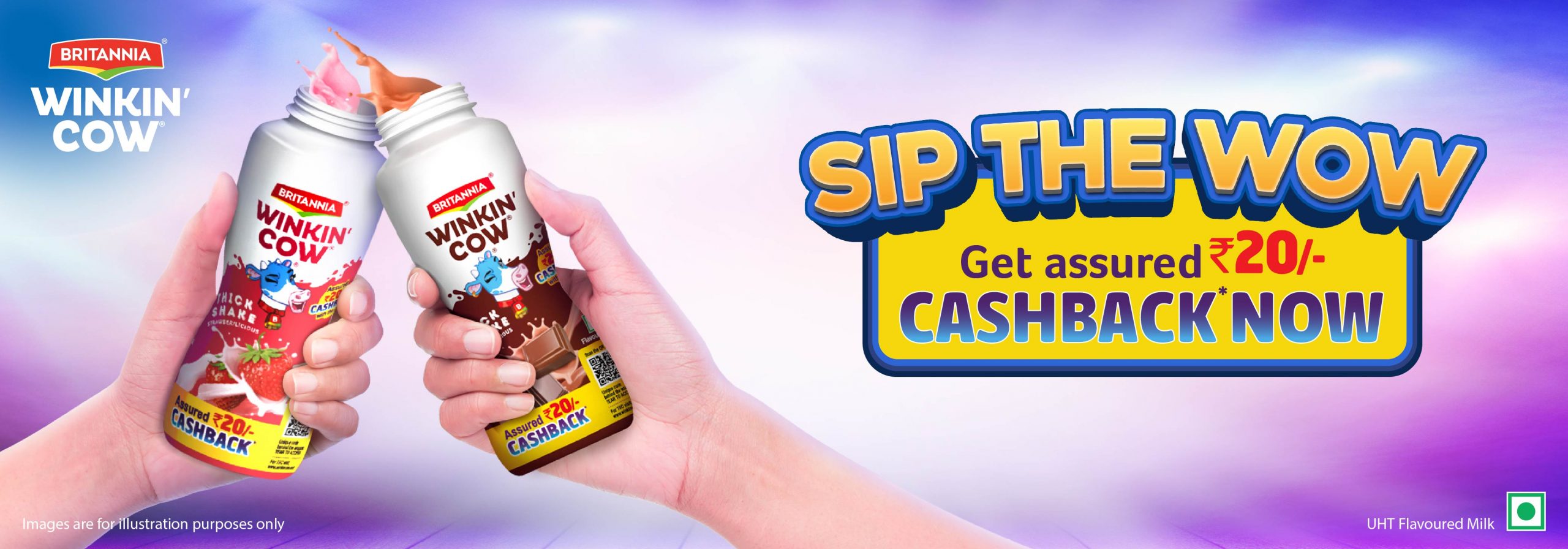 Britannia Winkin Cow Cashback Contest: Get Assured Rs.20 to UPI