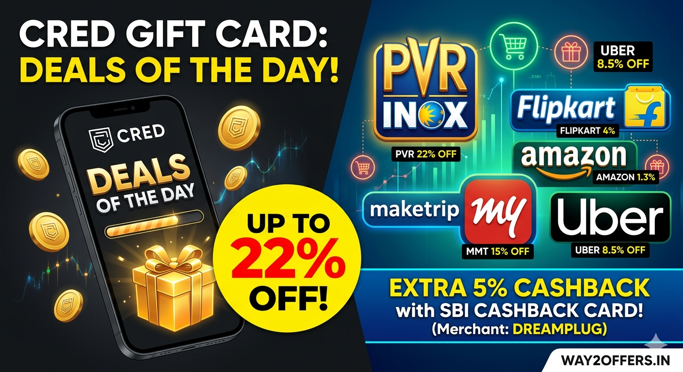 CRED Gift Card Deals of the Day