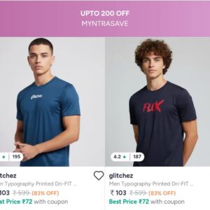 Glitchez Men Printed T-Shirt