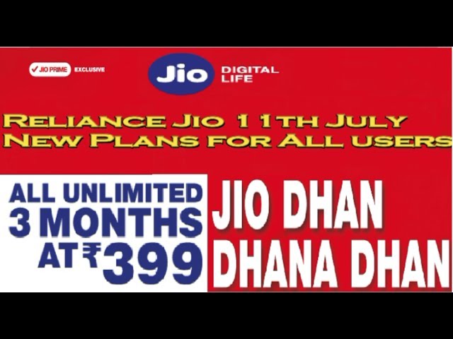 Jio New Plans 309,349,399,509 Jio New Monsoon Offers in Telugu