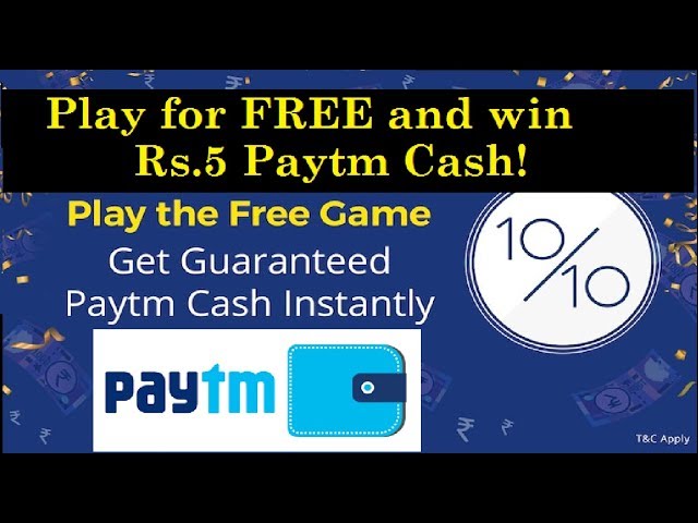 Quizwin Play for FREE and win Rs.5 Paytm Cash!