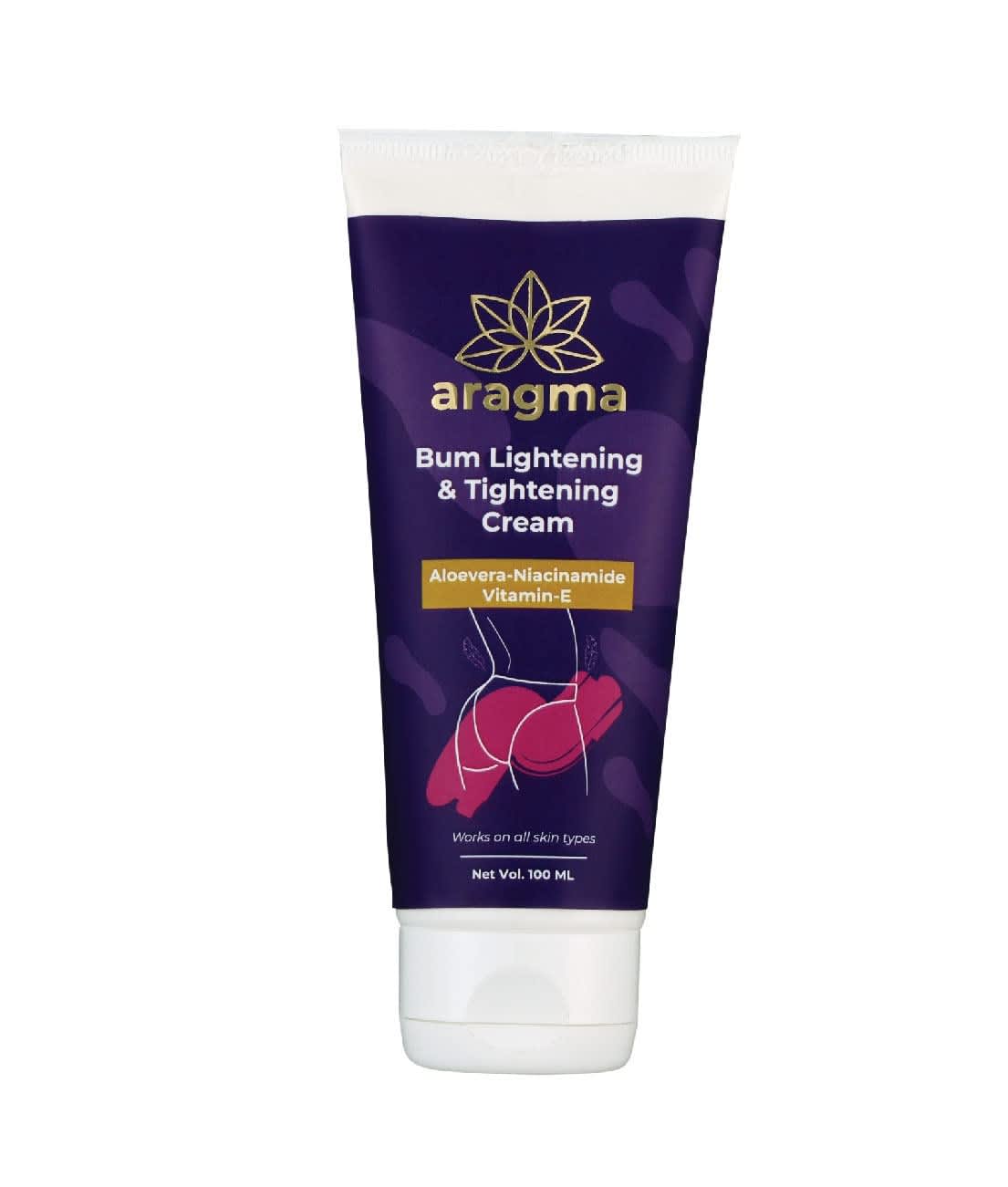 Aragma bum lightening and tightening cream with aloe vera niacinamide vitamin E 100ml