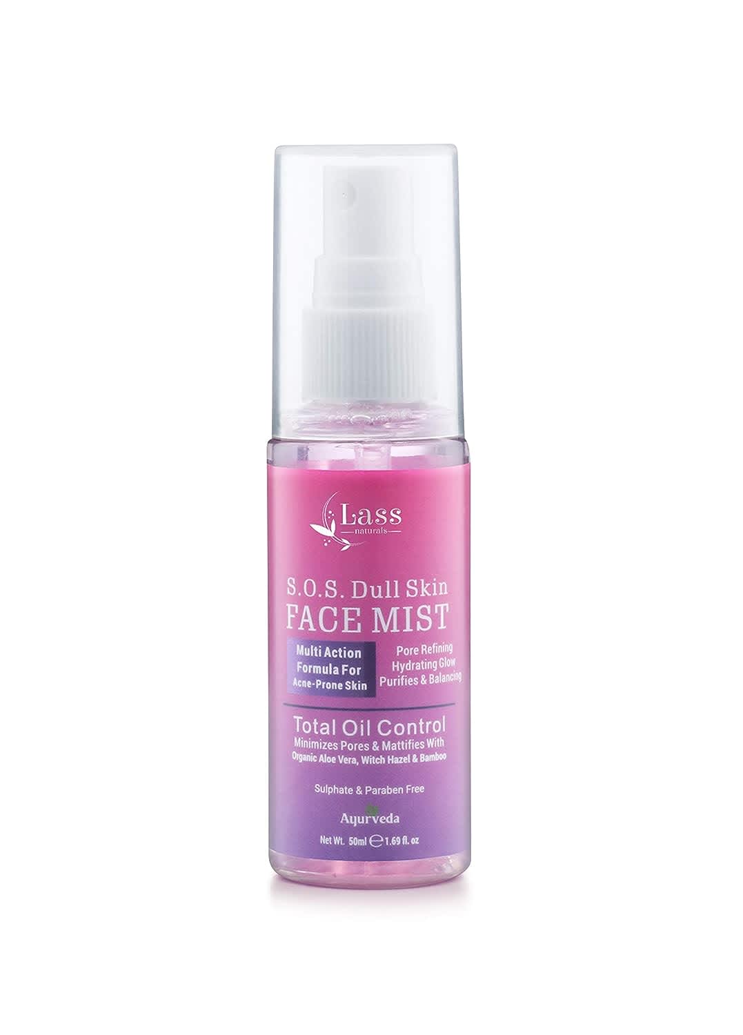 Lass Naturals S.O.S. Dull Skin Multi Action Formula Face Mist - No Paraben & Sulphate