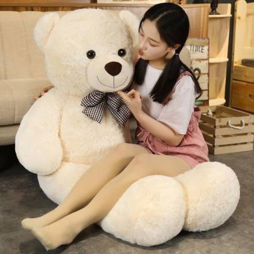 Plushie 4 Feet Se Toda Chota Very Cute Long Soft Teddy Bear Best For Gift - 4 FOOT CREAM - 46 inch  (Cream)