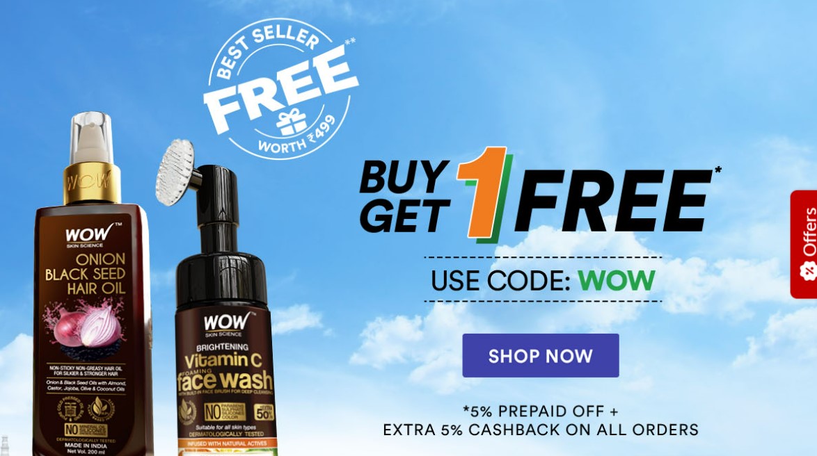 Wow Skin Science – Independence Day Sale Buy 1 Get 1