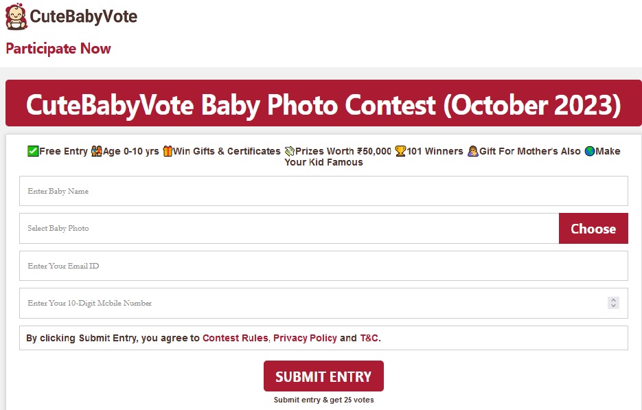 Cutebabyvote Baby Photo Contest 2023