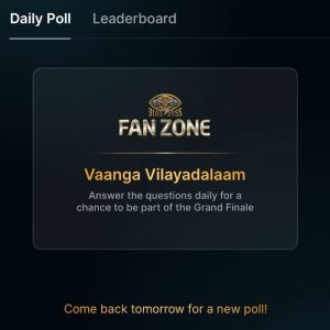 Hotstar Bigg Boss Tamil Fan Zone Poll Season 7 2023
