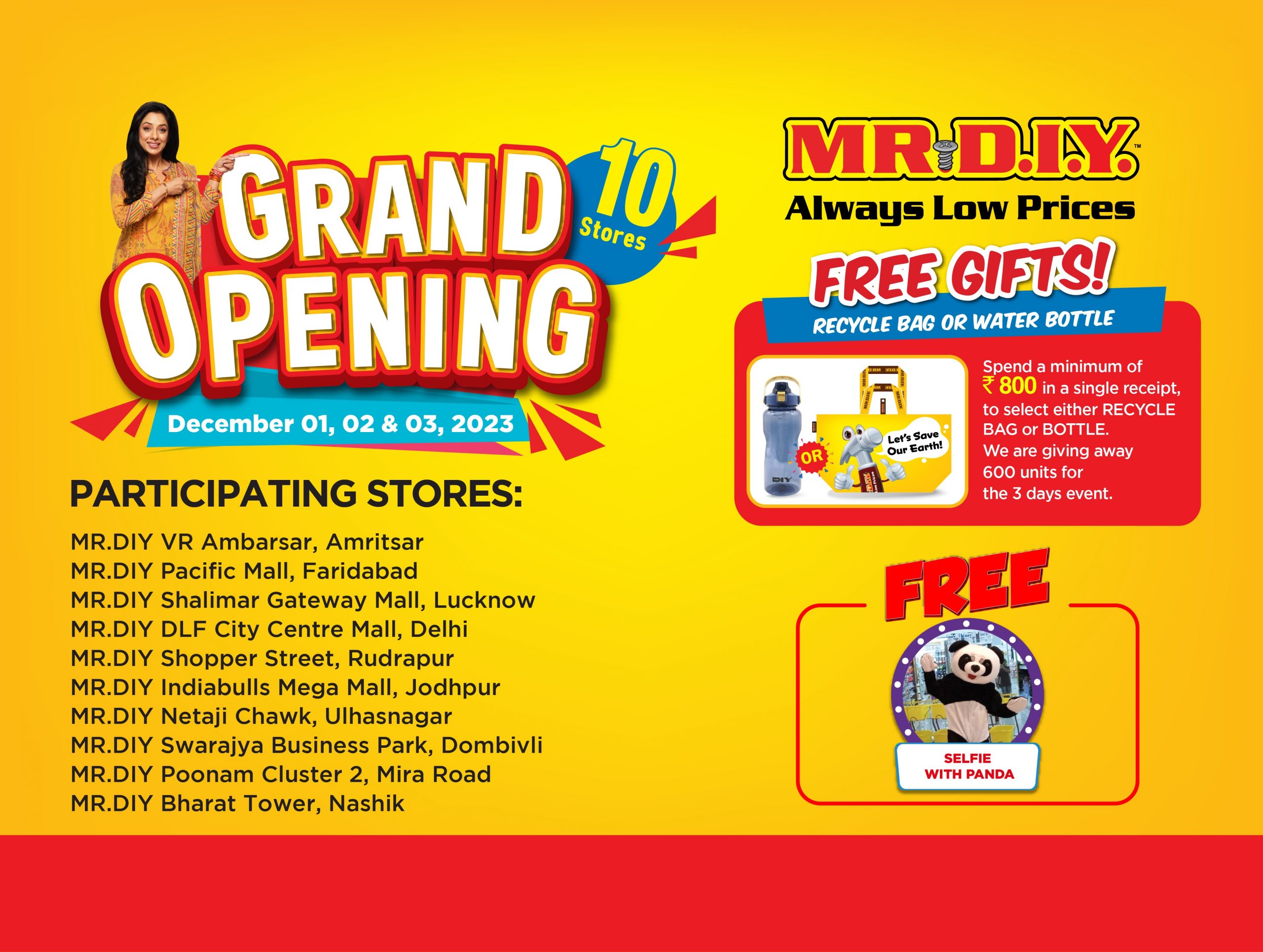 MRDIY Grand Opening Event Gift With Purchase Promotion 2023