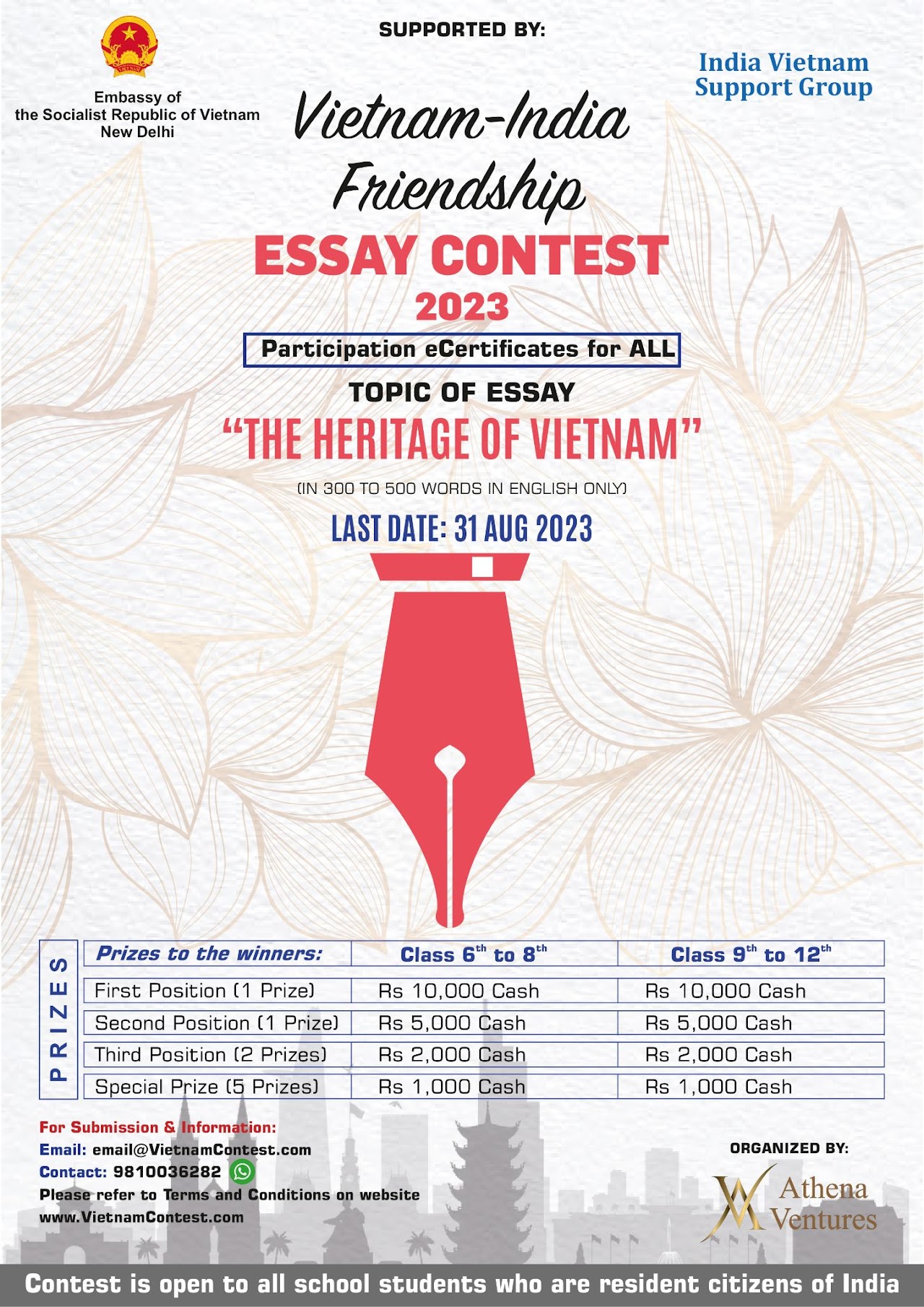 Vietnam India Friendship Essay Contest 2023