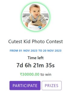 Mcontest.in Cutest Kid Photo Contest 2023