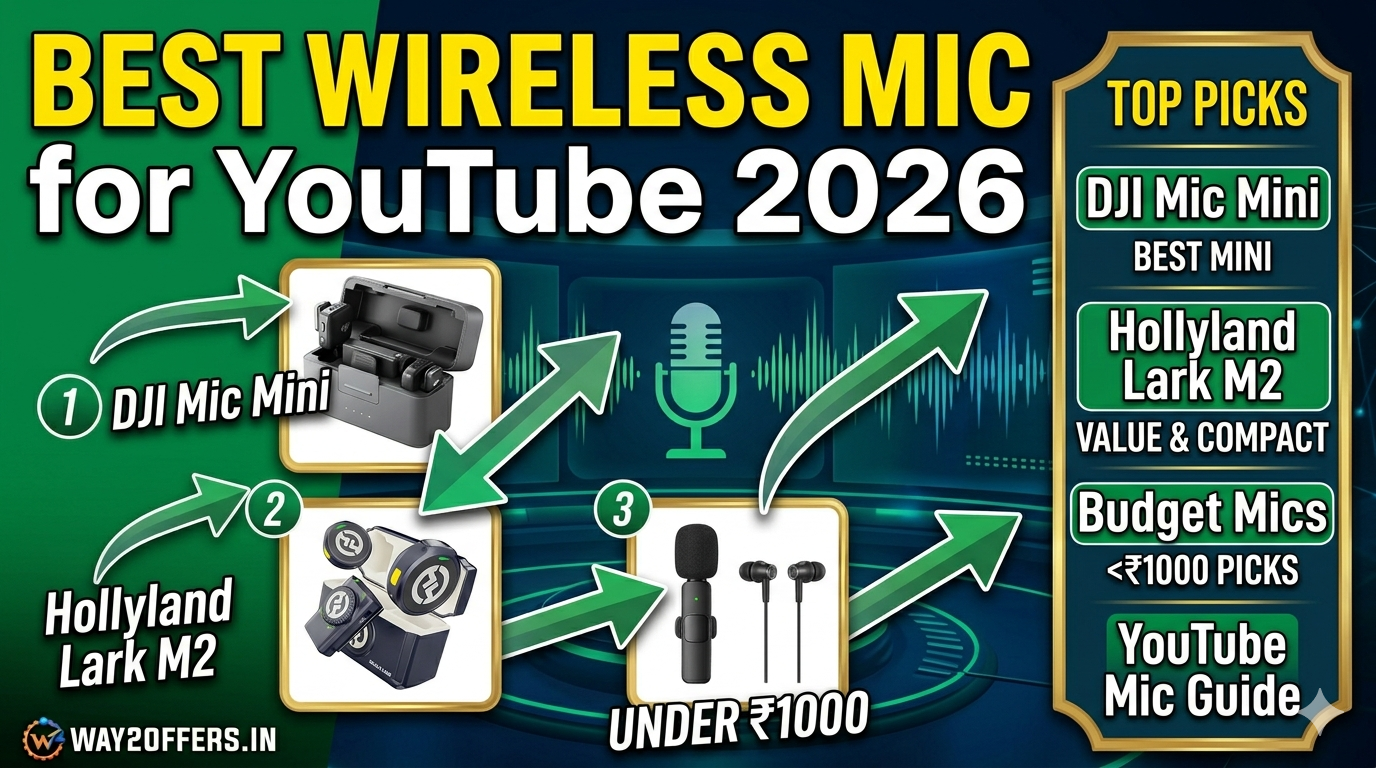 Best Wireless Mic For Youtube 2026: Dji Mic Mini, Hollyland Lark M2 &Amp;Amp; Budget Mics Under ₹1000 1 Best Wireless Mic For Youtube 2026 Dji Mic Mini, Hollyland Lark M2 &Amp;Amp; Budget Mics Under ₹1000