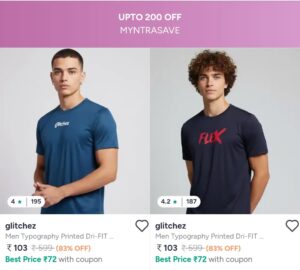 Glitchez Men Printed T-Shirt