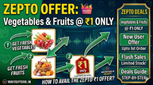 Zepto Offer Vegetables &Amp; Fruits @ ₹1 Only
