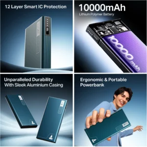 Boat 10000 Mah Compact Pocket Size Power Bank Fast Charging