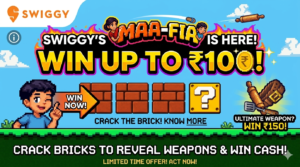 Swiggy Maa-Fia Offer Win Rs100 Freecash + Rs150 Coupon Discount